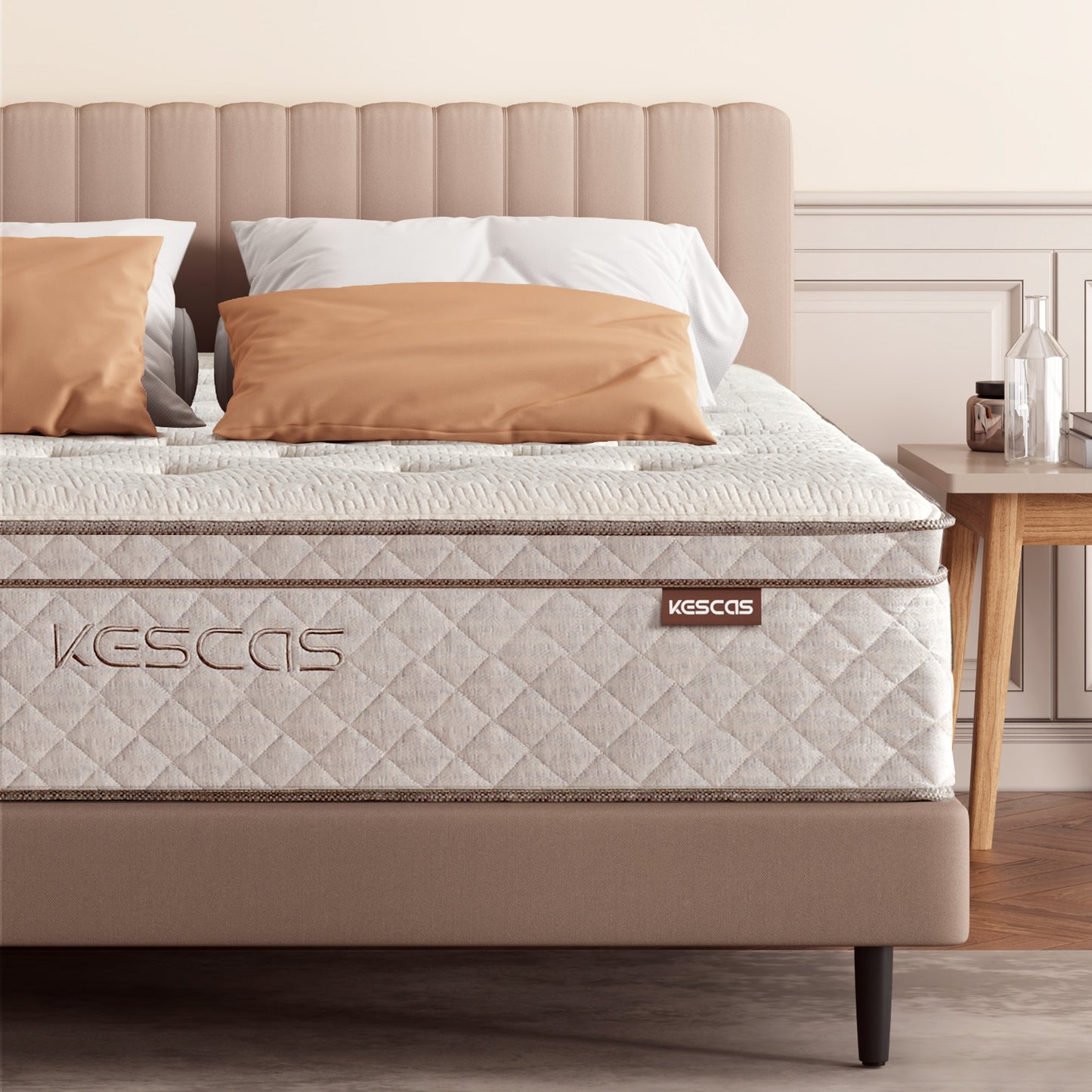 Memory Foam Hybrid Twin Mattress - Linen Cover, Heavier Coils, Motion Isolation, Medium Firm