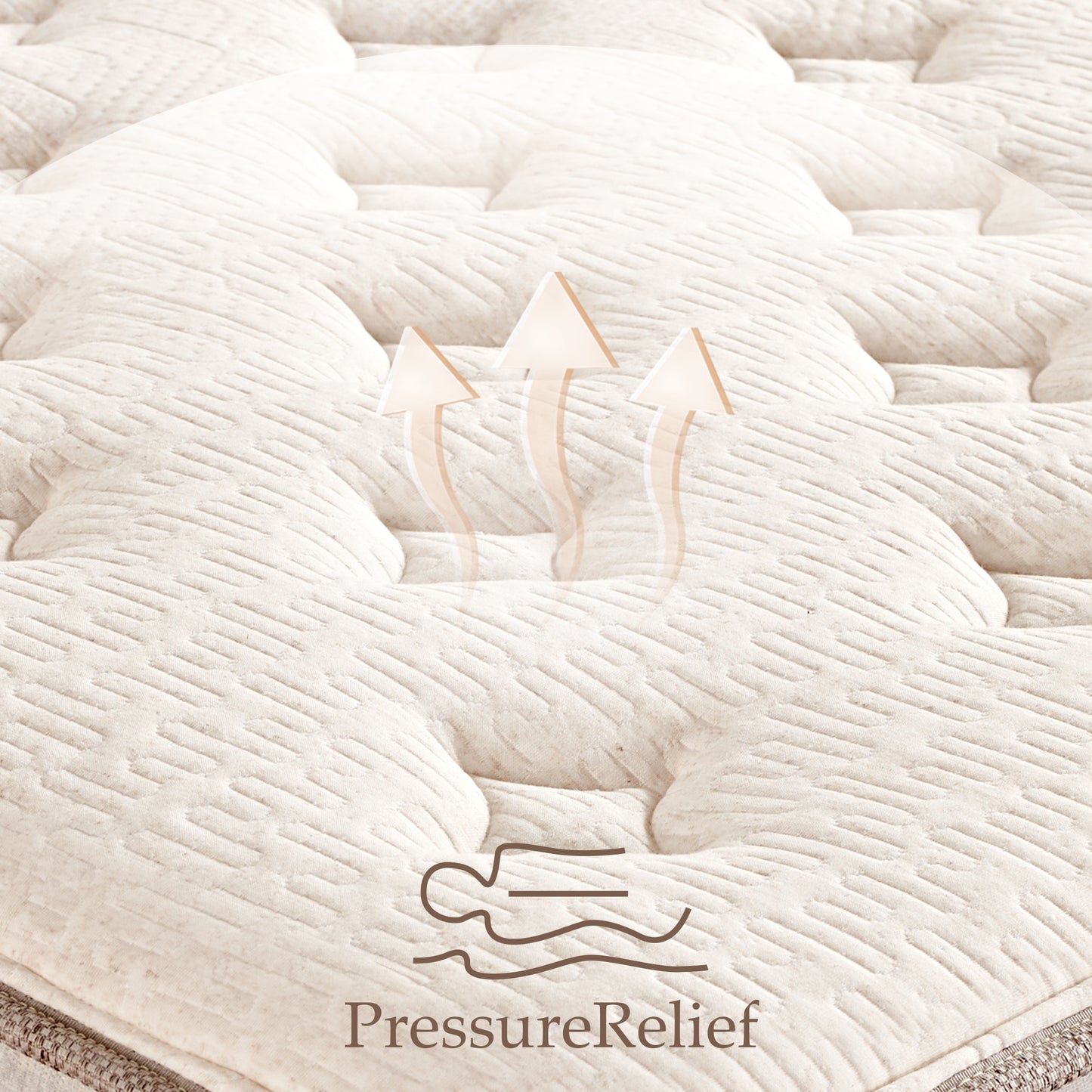 12" Memory Foam Hybrid Twin Mattress - Linen Cover, Heavier Coils, Motion Isolation, Medium Firm