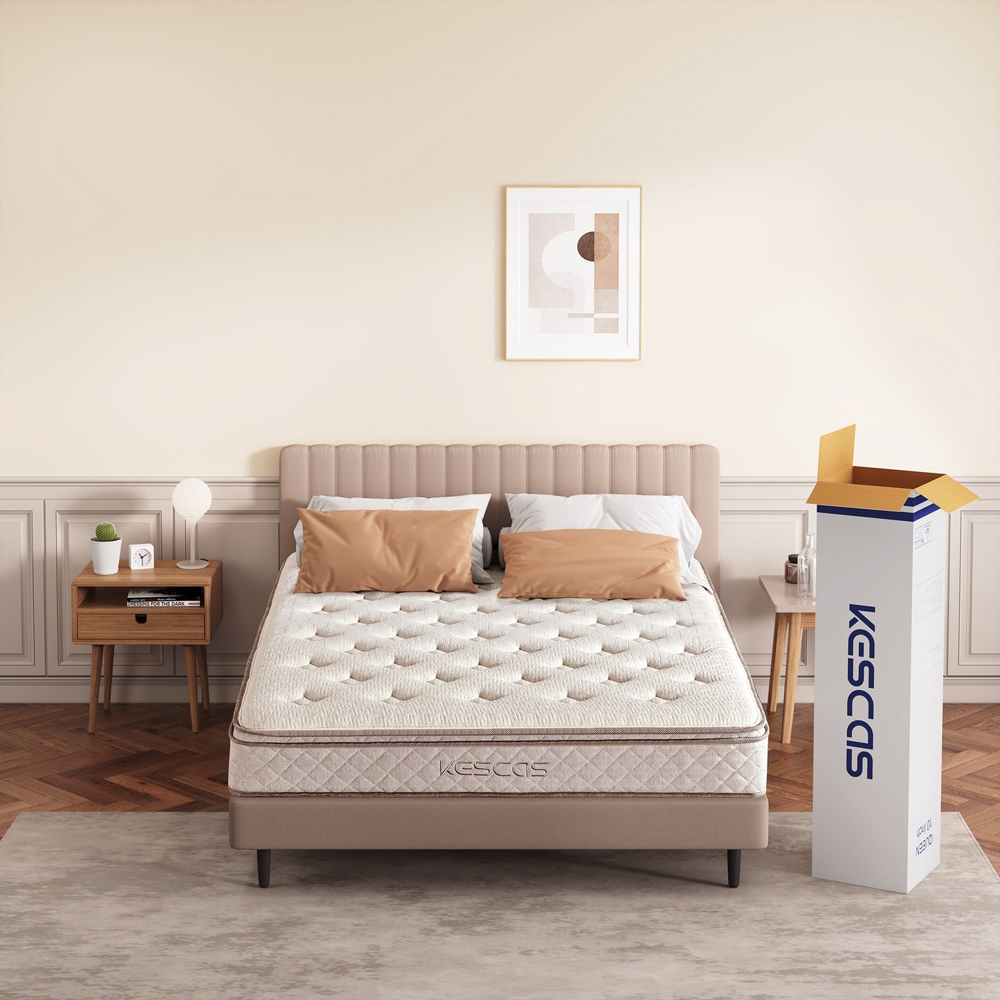 12" Memory Foam Hybrid Twin Mattress - Linen Cover, Heavier Coils, Motion Isolation, Medium Firm