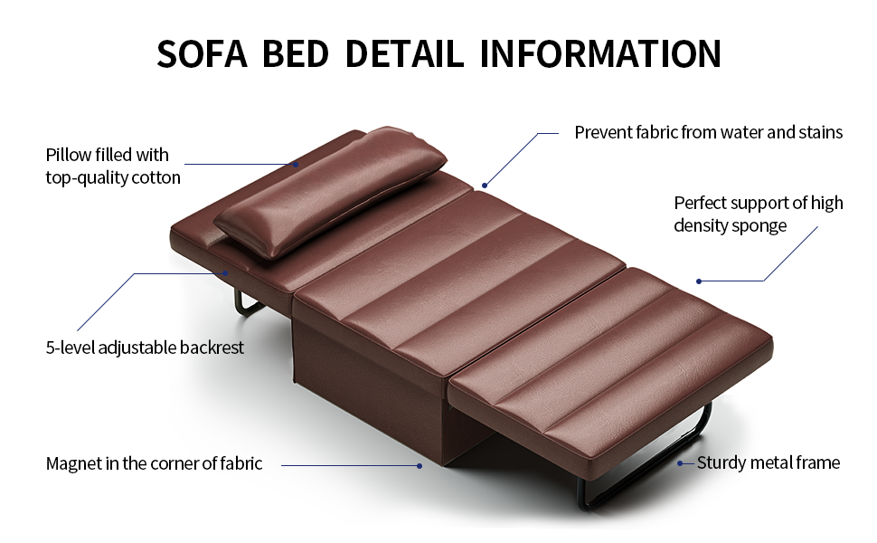 Schematic diagram of the sofa bed