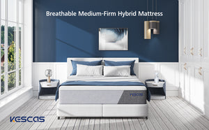 Kescas breathable medium-firm hybrid matress.