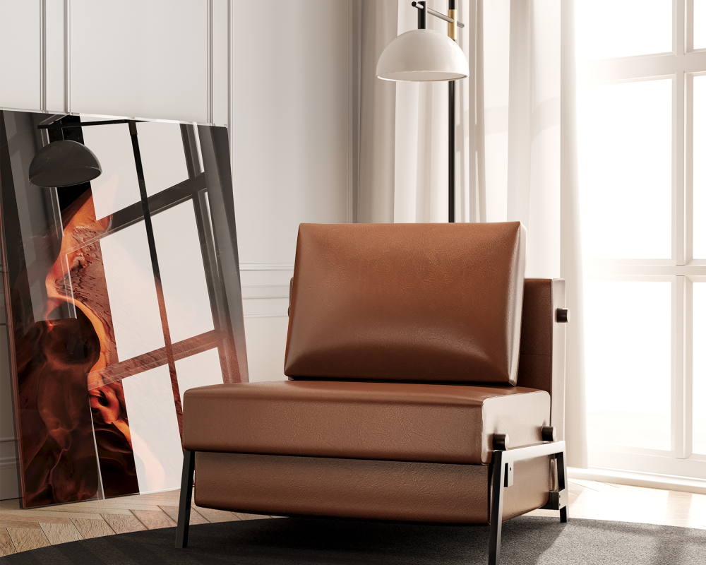 2-in-1-Multifunction-Convertible-Sofa-Chair-Khaki