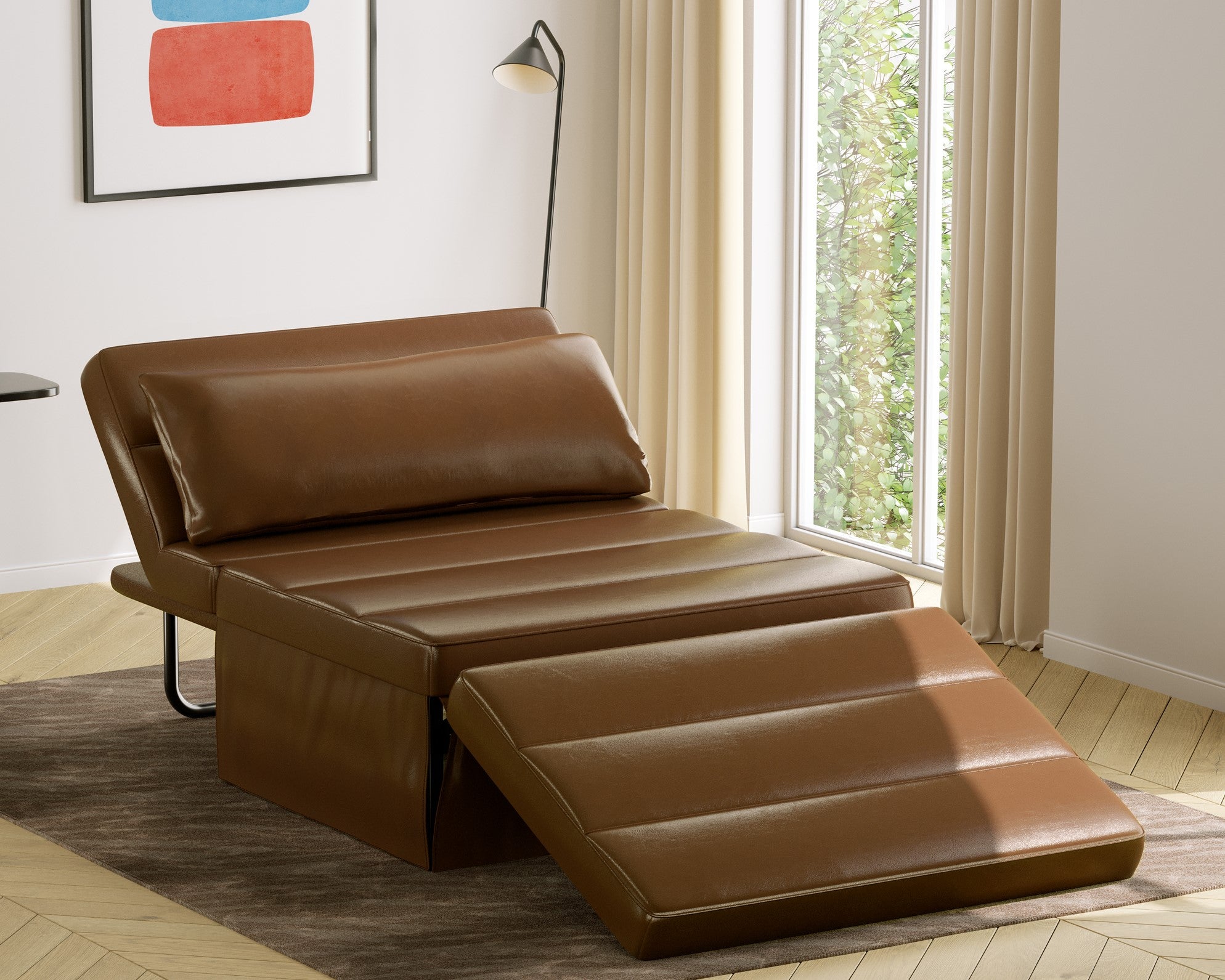 5-in-1-Multi-Function-Convertible-Sofa-Chair-Khaki