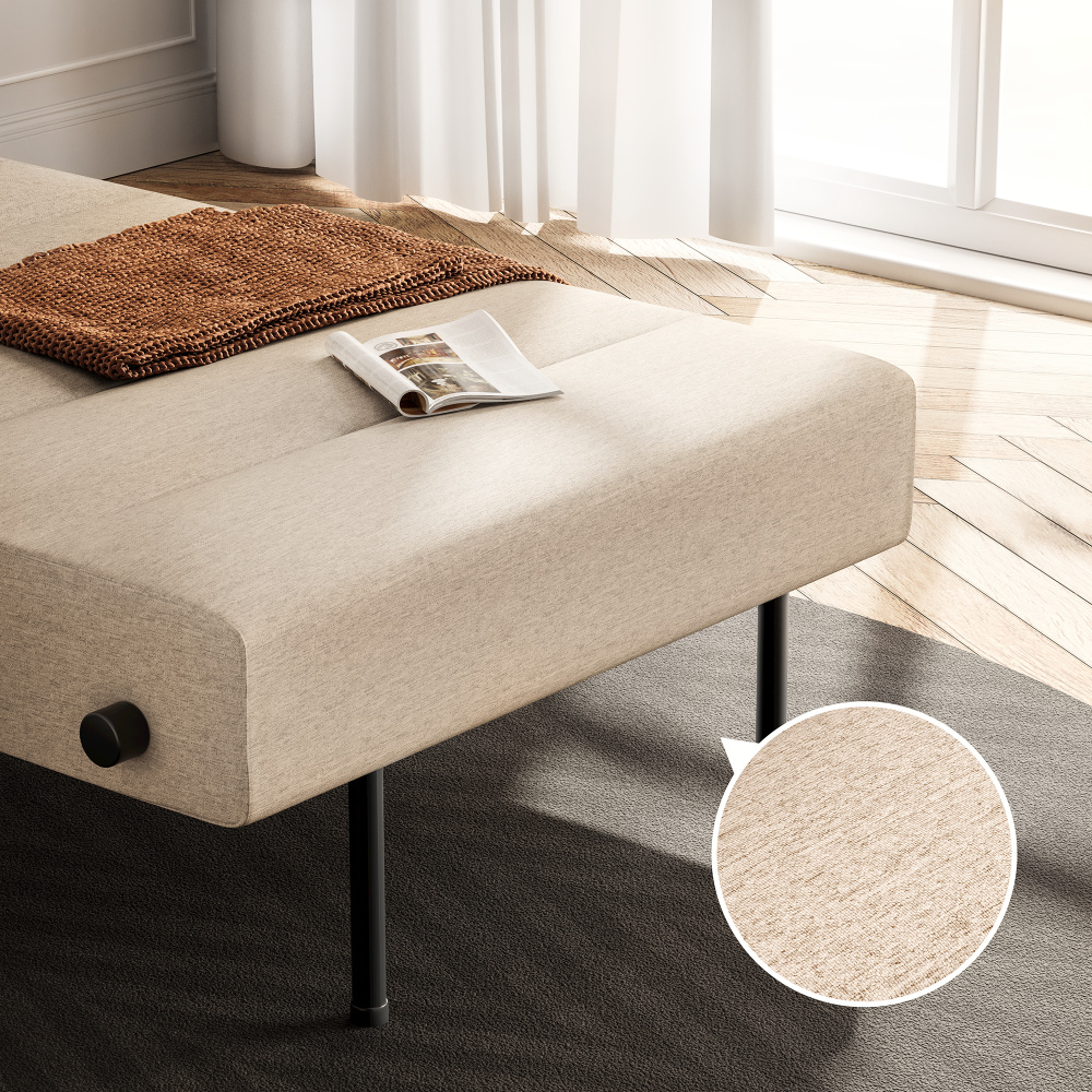 Kescas-white-linen-futon-sofa-bed