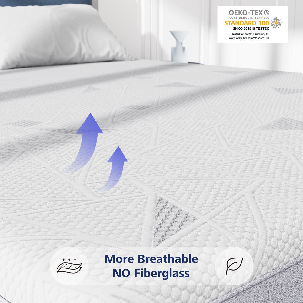 This hybrid mattress is made of high-quality breathable airhole fabric with good breathability.